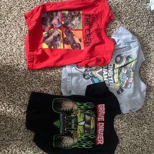 Lot of toddler monster jam shirts size 3T